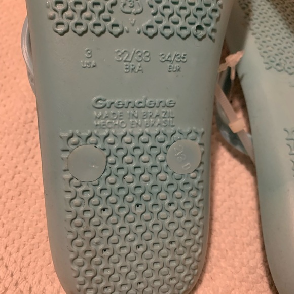 Blue Flip Flops with Red Heart Accents - Picture 4 of 4